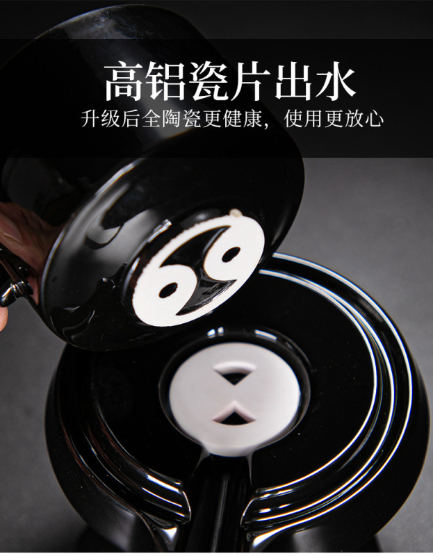 少華黑釉木葉自動茶具_10