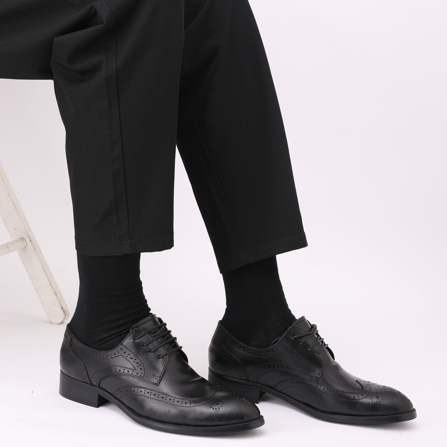 Transfronterizos Amazon calcetines de tamaño 47 hombres de negocios calcetines de caballero estriadas de diamante negro americano
