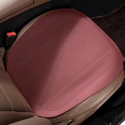 Seat cushion, seat cover: High-End, Ventilated, Cool and Breathable, Summer - volcanic-red-punched-breathable-ultra-thin-flat-surface-single-cushion