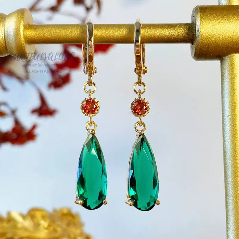 (Cross-border trading), accessory emerald, earrings, ear clips, wish