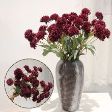 高级感婚礼布置球菊乒乓菊仿真花婚庆场景布置家居装饰花束假花