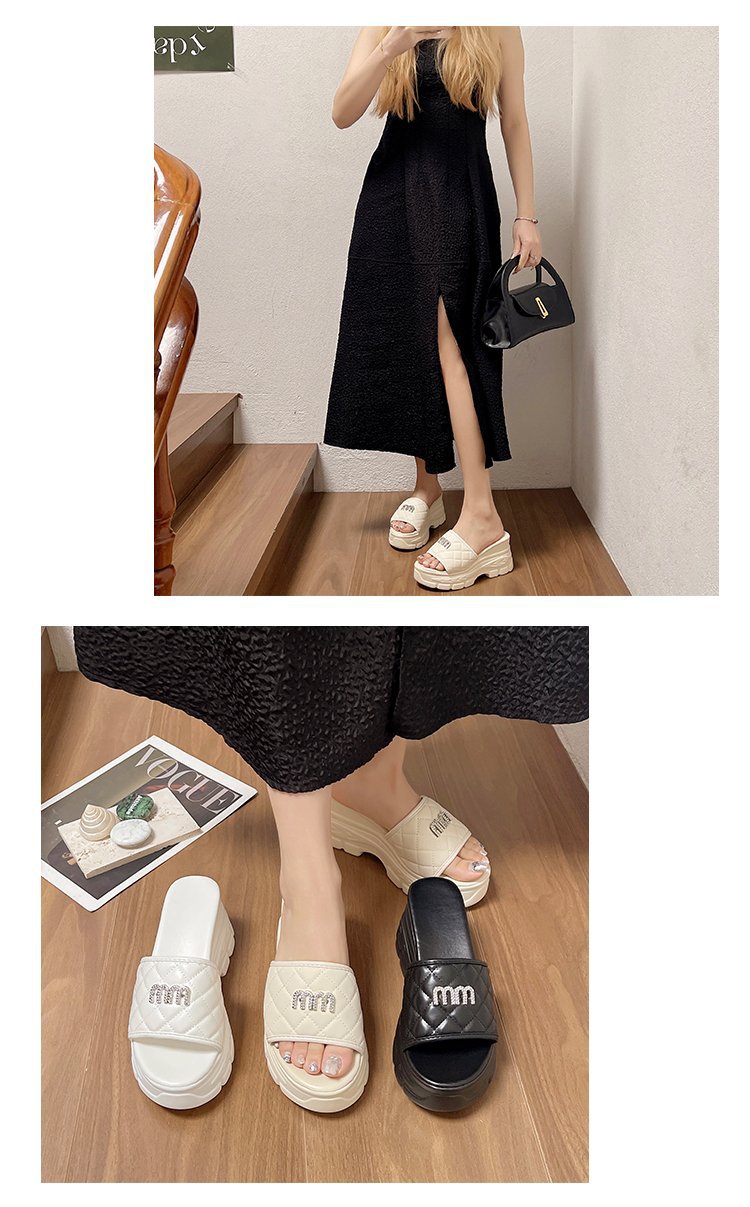 für Outwear 2024 Neue vielseitige Mode Casual High Heel Matsuke Dicke Sohle Damen Sommer Hausschuhe_voghion.com