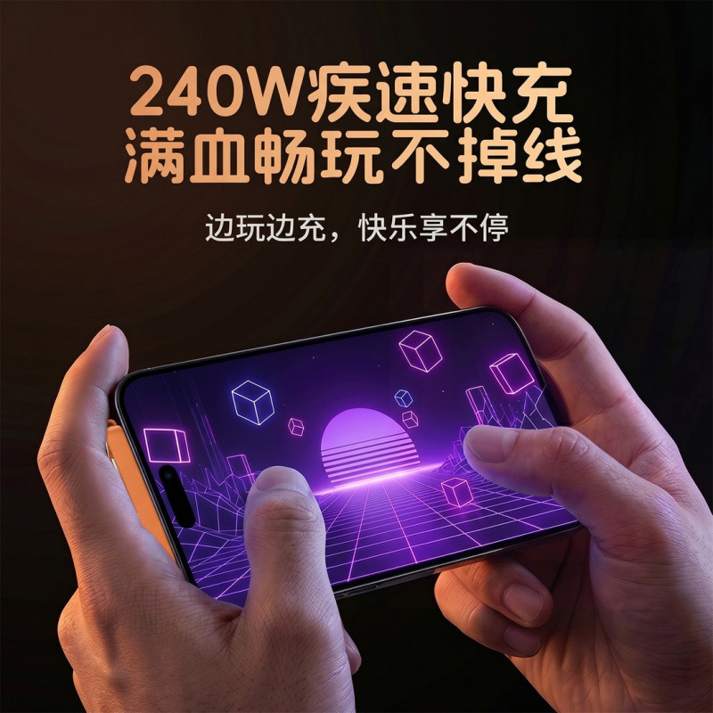 Carga rápida de 240W con soporte plegable desmontable para Apple 15 cables de datos dual-Type - c de Huawei