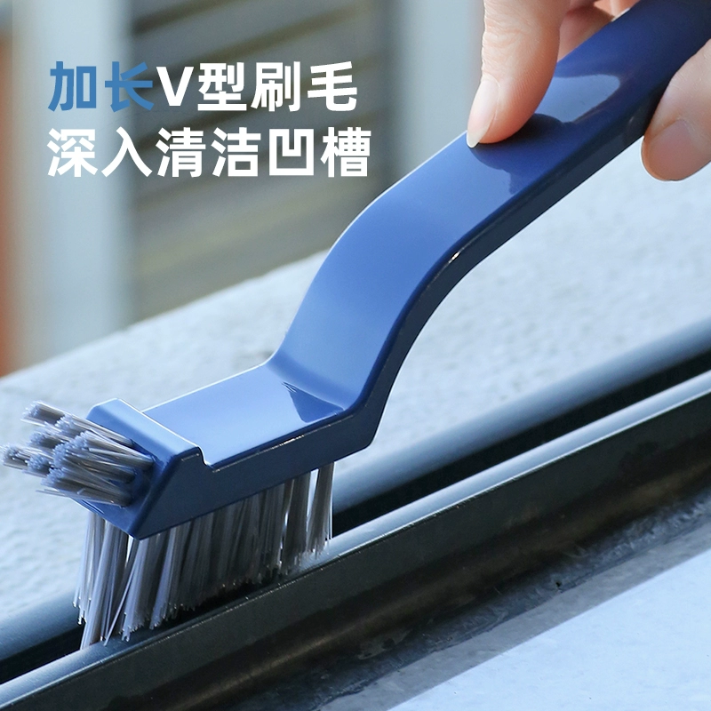 Three-in-one plastic bathroom floor brush gap brush gap cleaning brush toilet cleaning hard bristles gap floor brush