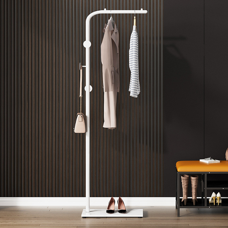 Simple small wardrobe living room hanger closet rack clothing hanging rack bag holder standing clothes hat rack home use