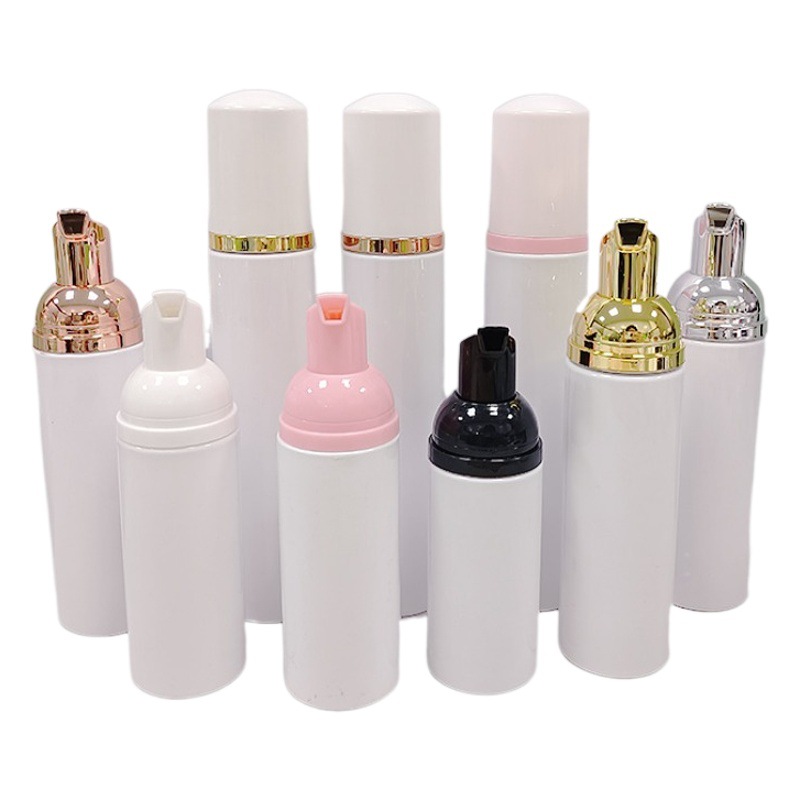 Botella de espuma para jabón de manos de 30 dientes con bomba de espuma a presión, botella de espuma para mousse de limpieza facial, botella vacía recargable para limpiador facial.