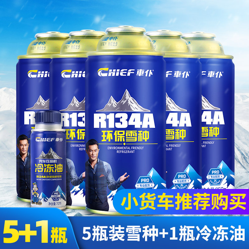 Conditioning Refrigerant | Qìchē Antifriz - 5-bottles-refrigerant-1-bottle-refrigeration-oil