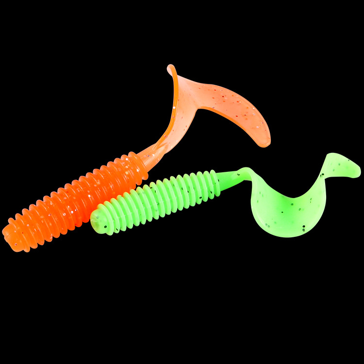 Single-Tail Soft Worm Screwbaits, Tail-Walk Soft Baits, Fish Lures, Bionic Popper Baits, Factory Direct Sales