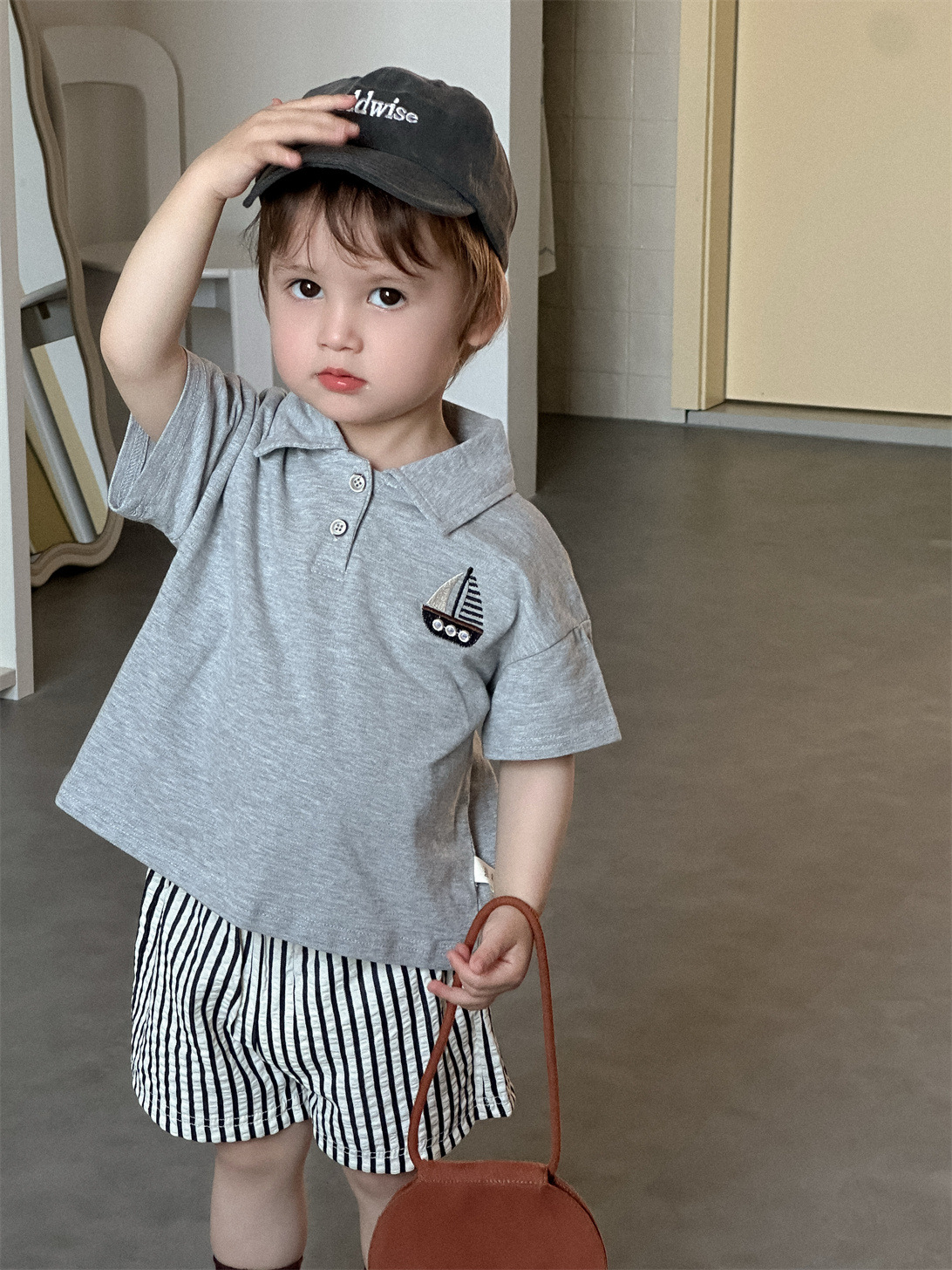 Children's Summer Clothing Korean Style Kidsren's Clothing Baby Clothes 2026 New Style Boys' Short-Sleeved Shorts Suit Wholesale Customization
