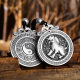 Ethnic Style Gossip Tibetan Silver Necklace Men's Zodiac Transporter Pendant Women's Life Retro Personality Antique First Jewelry
