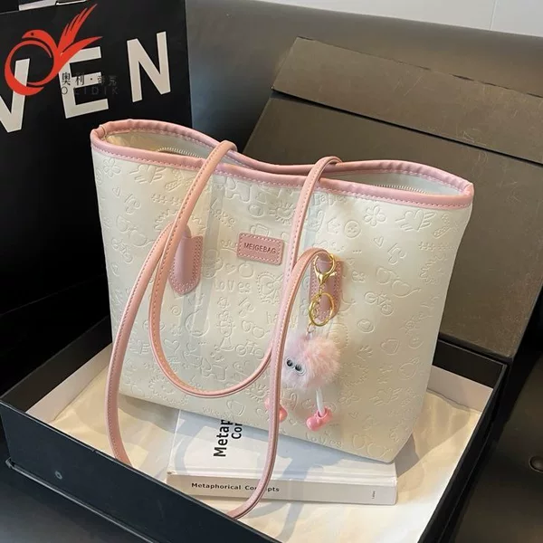 Fashionable Trendy Mom Tote Bag for Middle and High School Students, Large Capacity Versatile Shoulder Bag for Women, Stylish for Class and Commuting, Hand-Held Tote Bag
