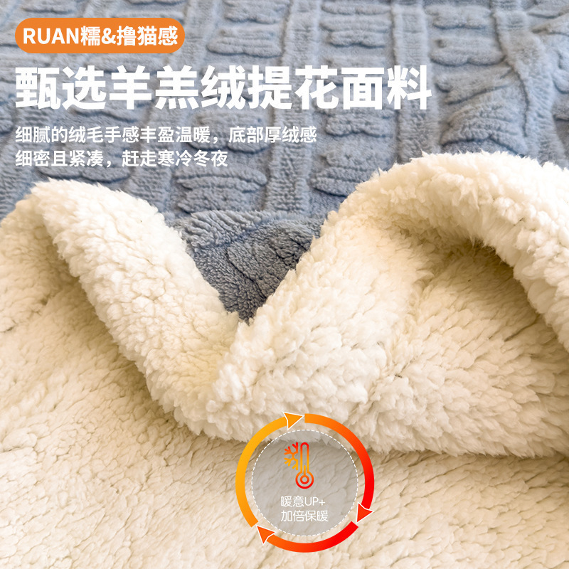 Manta de siesta invierno gruesa mantas de peluche leche oficina pequeña edredón de aire acondicionado mantas sofá mantas de cordero cashmere