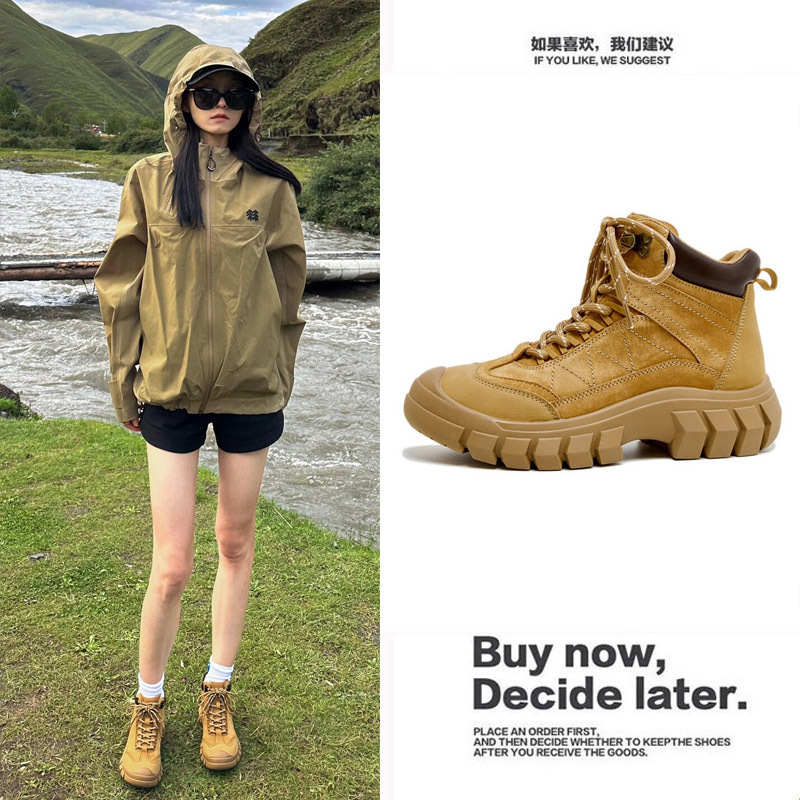 2026 Outdoor High-Top Hiking Shoes for Women, Waterproof, Non-Slip, Off-Road Climbing and Trekking Shoes, Thick-Soled Martin Boots, Short Boots 2026 Outdoor High-Top Hiking Shoes for Women, Waterproof, Non-Slip, Off-Road Climbing and Trekking Shoes, Thick-Soled Martin Boots, Short Boots