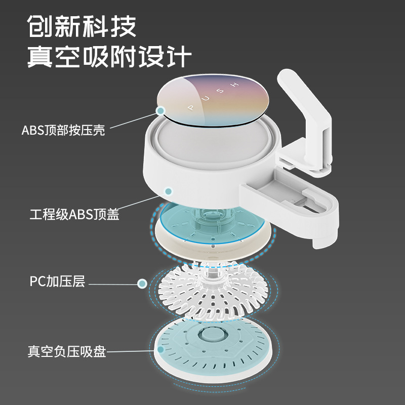Gancho de ventosa Gancho de viscosa fuerte Sin perforación Hogar vacío sin costuras Gancho de pared trasero de puerta de soporte de carga fuerte