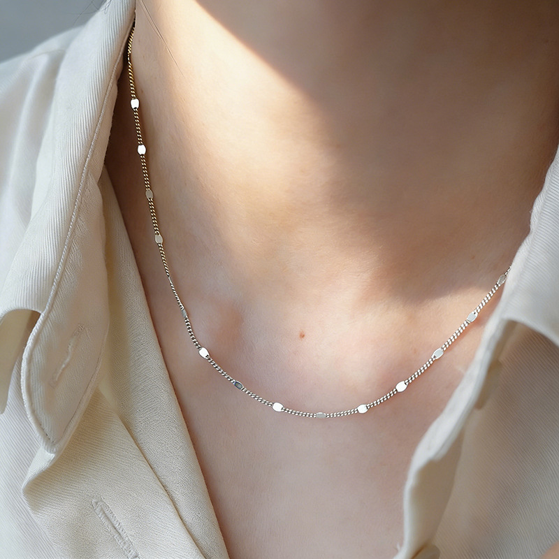 Amazon's Best-selling Elegant Plain Necklace, European And American Beach Vacation Accessory, High-end Simple Collarbone_voghion.com