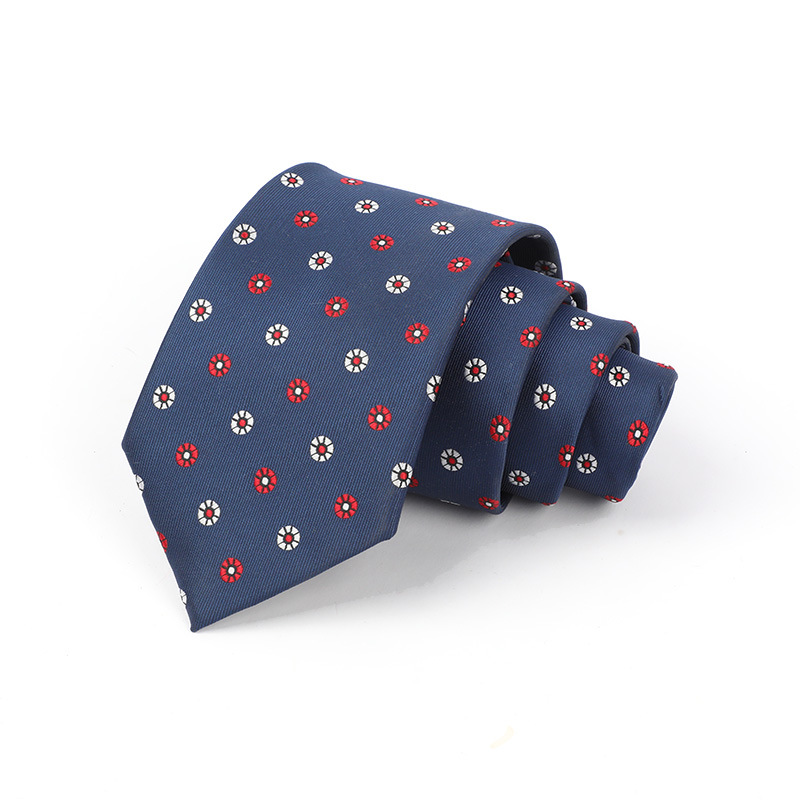 Corbata de hombre jacquard bordado 8CM poliéster seda corbata tejida hombre sentido superior l corbata logo diseño y producción