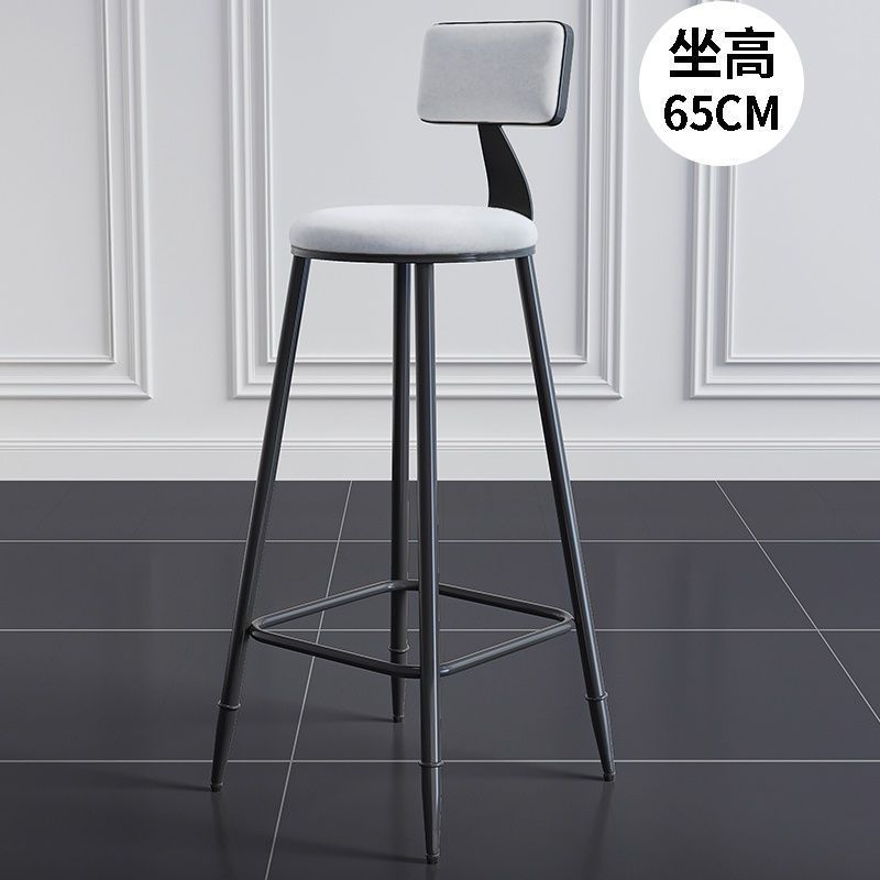 Silla de bar de hierro forjado simple taburetes de bar modernos para comidas caseras respaldados taburetes de bar de lujo ligero image 19