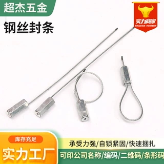 钢丝绳锁扣一次性拉紧式钢丝扎带多孔锁线器捆绑扎带防盗自动扣