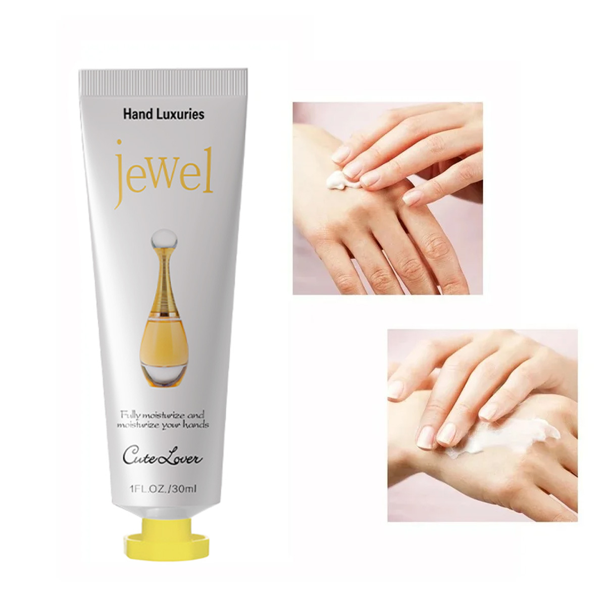 La misma crema de manos con perfume de marca grande tiene una fragancia perdurable y hidratante, así como un alto tipo de fragancia hidratante para otoño y invierno.