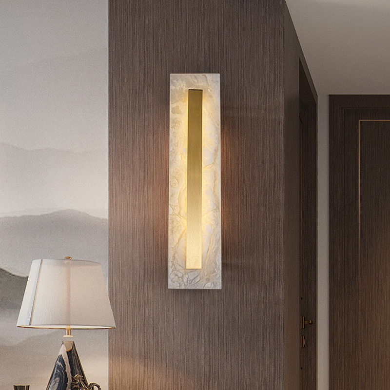 Pasillo de pared conducido nubes de pared de piedra transfronterizas pasillo simple decorado en la tienda del hotel dormitorio de cabecera cerrado sensación de lámpara de pared sala