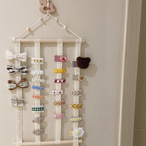 Child Hair Clip Organizer, Girl Hair Accessories Hair Band Headwear Hair Clip Organizer Wall-Mounted Decorative Display Rack