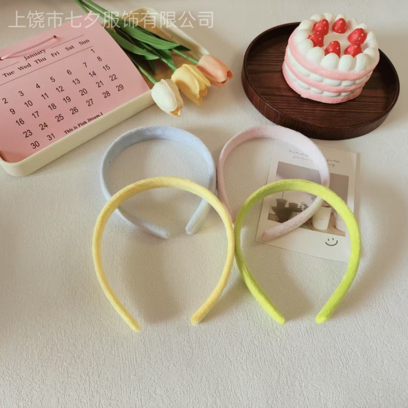 solid color headband for face washing
