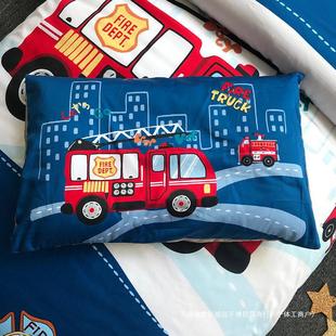 Children's cotton pillowcase boy cartoon baby 30*50 car excavator police car small pillowcase baby
