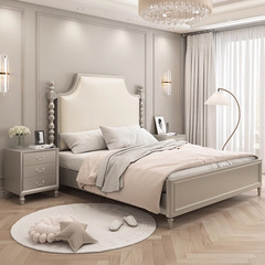 美式實木床軟靠1.8米雙人床臥室1.5米高箱儲物婚床家用主臥公主床