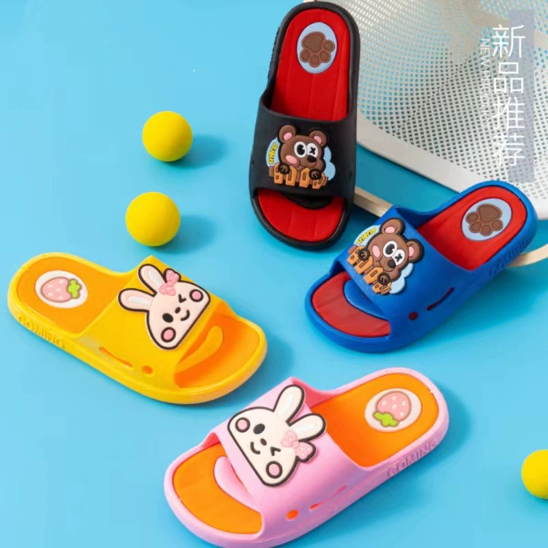 Детские тапочки, летние мягкие домашние Нескользящие домашние тапочки для девочек с милым мультяшным кроликом и Микки Маусом, детские тапочки с защитой от падения