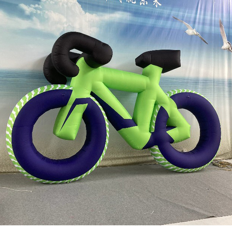 充气单车卡通气模美陈ip公仔定 制商场户外大型龙年吉祥物人偶