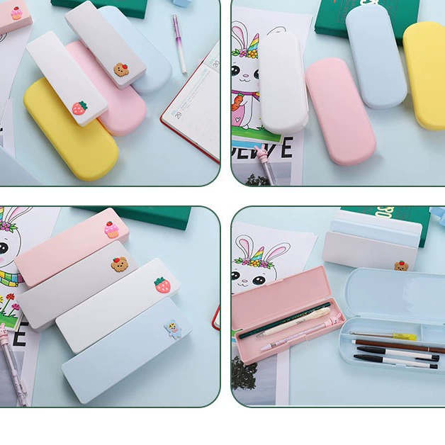 Многофункциональный Простой творческий пенал Полупрозрачный матовый пенал Пластиковая коробка для канцелярских принадлежностей Студенческая сумка для карандашей