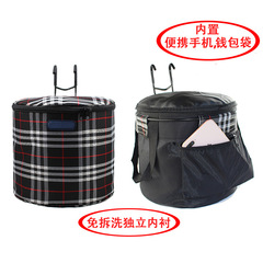 Folding bicycle basket, thickened waterproof canvas basket, electric bicycle basket, front basket, bicycle vegetable basket