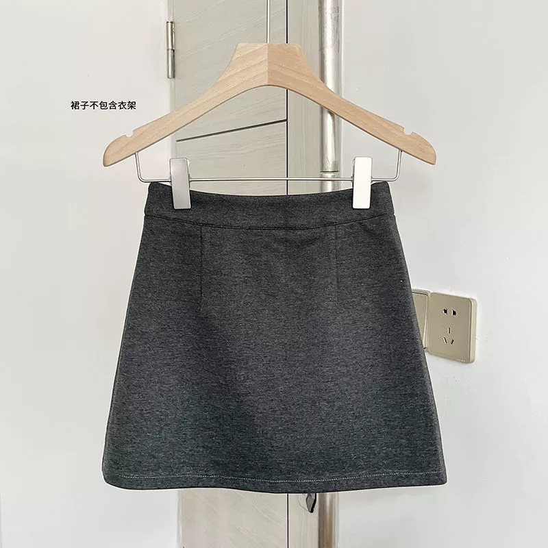 Осеняя школьная pleated юбка, корейский стиль, полный комплект, акцент на бёдрах
