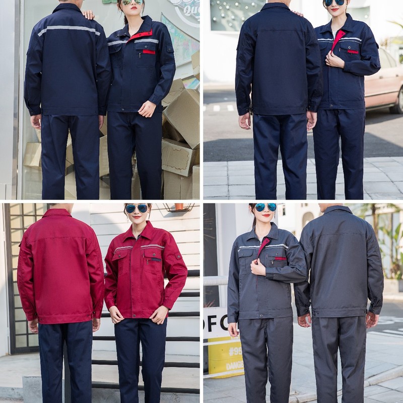 男性用作業服、春秋長袖工場服、耐摩耗性・防汚性作業服、自動車修理服、工事現場労働保護服、カスタマイズスーツ|undefined