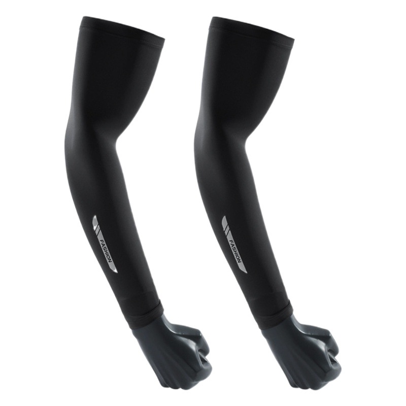 Men's Large Size Ice Silk Sun Protection Sleeves Summer Arm Guards Cycling Ice Sleeves Outdoor Non-Slip Quick-Drying Sports Ice Sleeves Wholesale