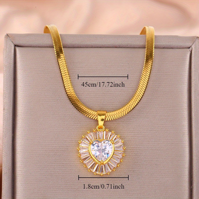 20g Weight Copper Heart Shape Pendant Necklace