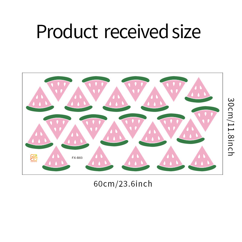 simple pink watermelon bedroom porch wall stickerspicture2