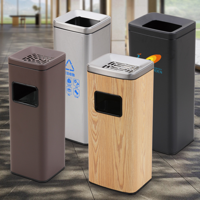 丽格桶防指纹环境桶不锈钢直投垃圾桶座地烟灰桶 1