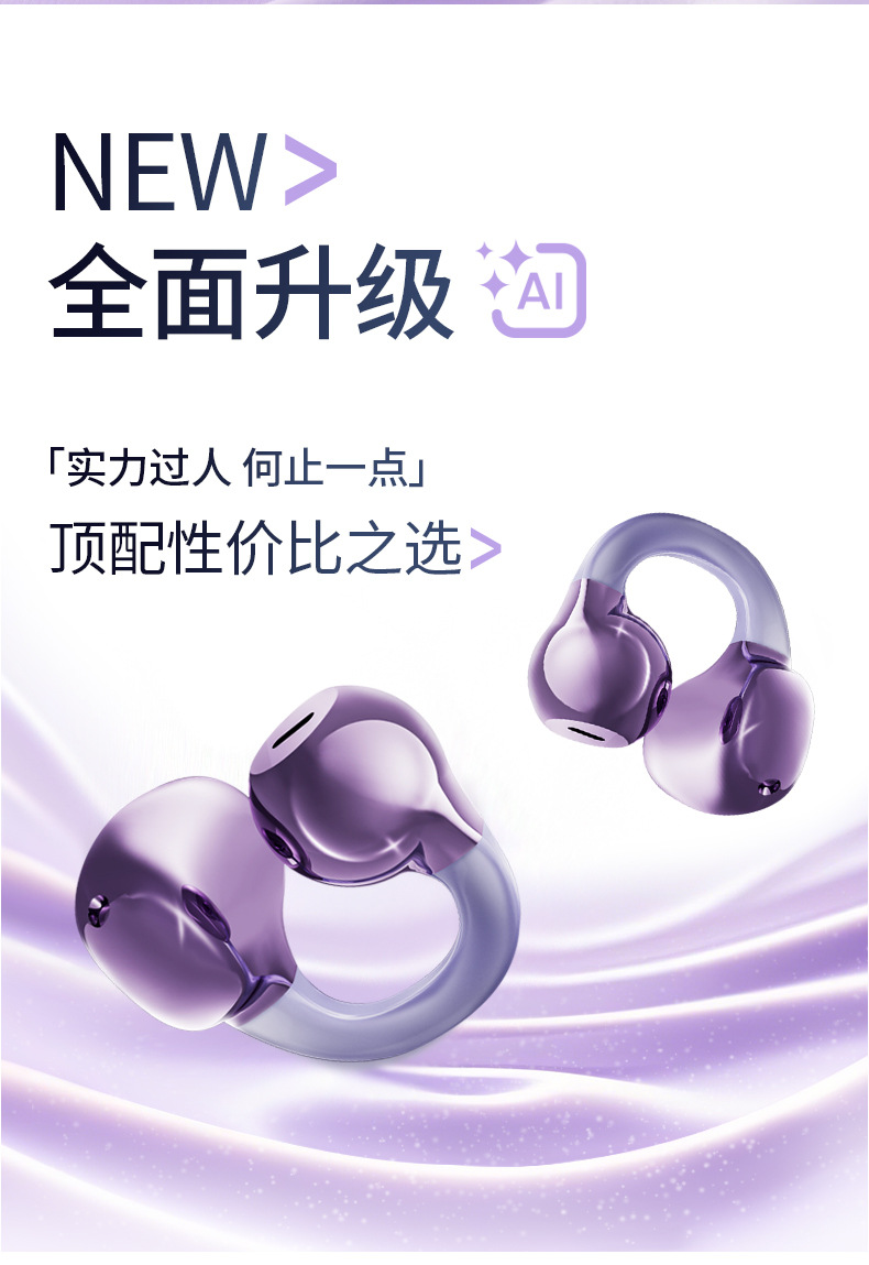 Beambox conference headphones feature intelligent AI recording, transcription, simultaneous interpretation, Bluetooth wireless headphones, and ear clip noise reduction details Picture