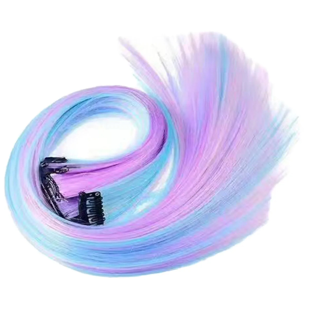 bb clip de moda perla pequeña trenza china rojo dulce cool grupo de mujeres viento picante teñido pelucas