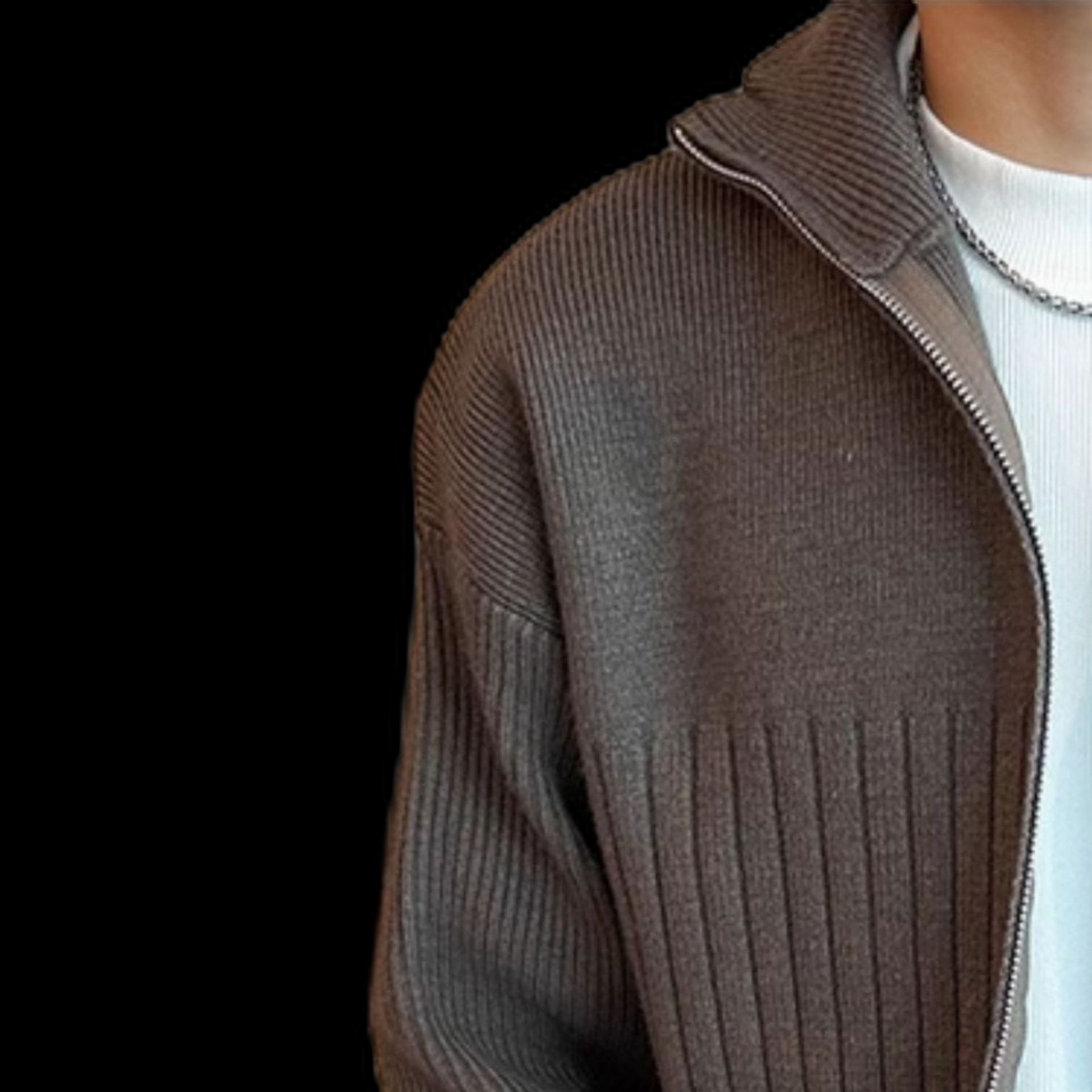 Explosiones transfronterizas de tamaño grande europeo cardigan suéter de punto chaqueta de chaqueta caliente de fábrica de negocios al por mayor