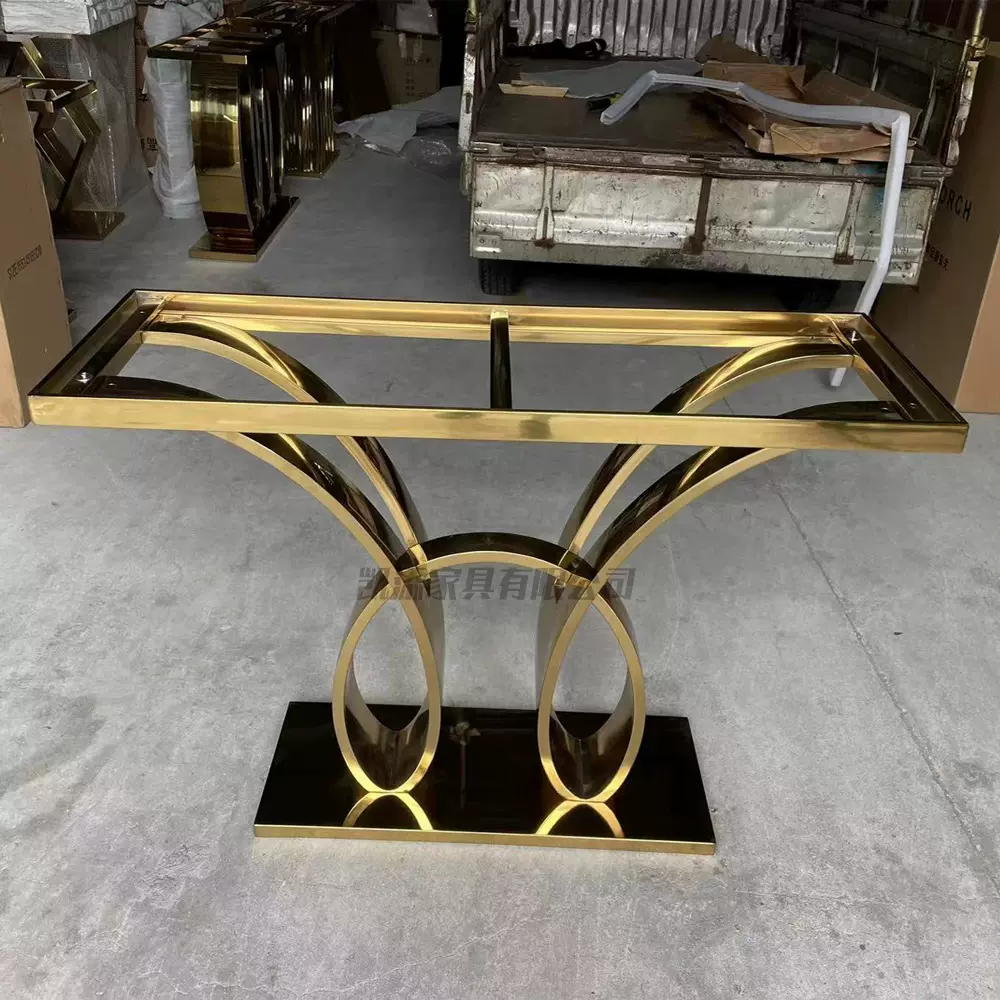 定制大理石玄关台现代简约靠墙入户玄关桌端景台云石入户门家用