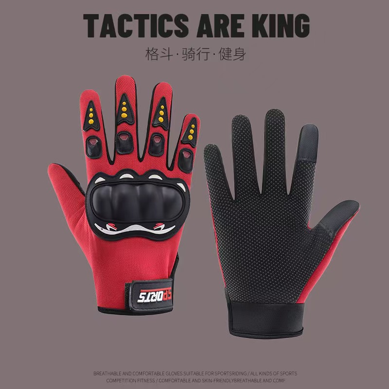 Guantes de locomotora de cuatro estaciones de protección general antideslizante desgaste pantalla táctil deportiva al aire libre guantes de motocicletas