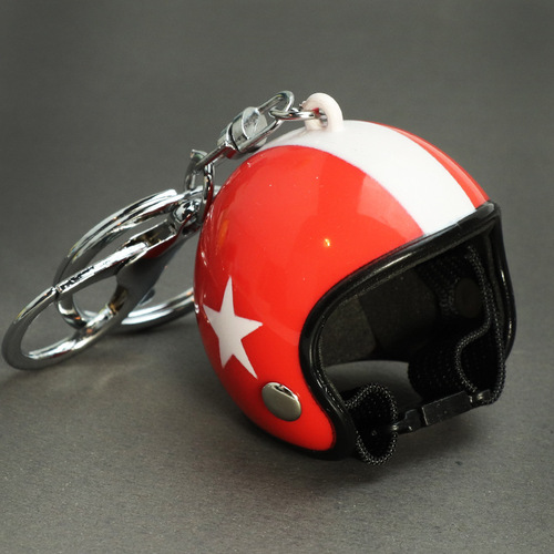 High quality windproof duck helmet keychain car pendant star pattern jewelry pendant