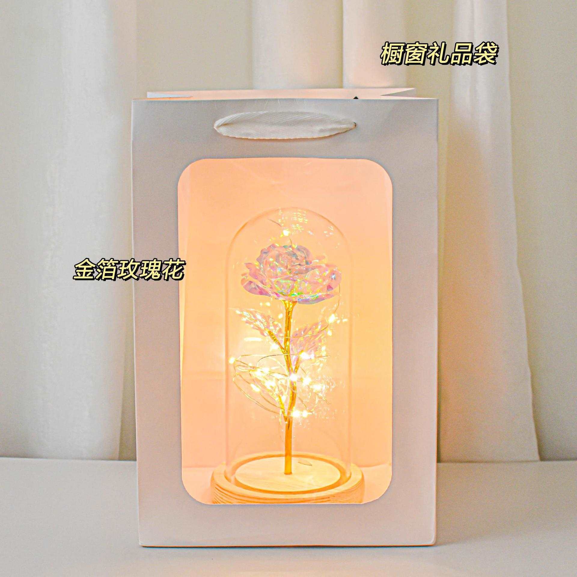 Colored gold (wooden base) + gift bag (free battery) ghostwriting greeting cards