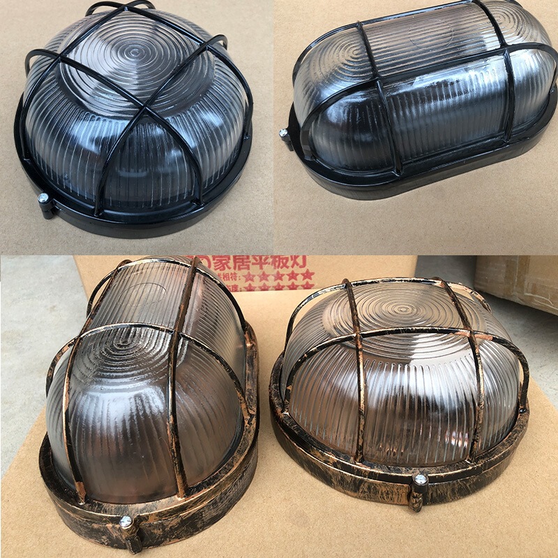 Black Bronze Led Moisture-Proof Wall Lamp with Transparent Glass, Oval-Shaped, Suitable for Balcony, Bathroom, Kitchen, Waterproof and Dustproof Black Bronze Led Moisture-Proof Wall Lamp with Transparent Glass, Oval-Shaped, Suitable for Balcony, Bathroom, Kitchen, Waterproof and Dustproof