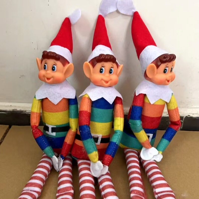 外国貿易クロスボーダー本棚赤い人形エルフ人形クリスマスツリーペンダント長脚人形ぬいぐるみ男の子と女の子用|undefined
