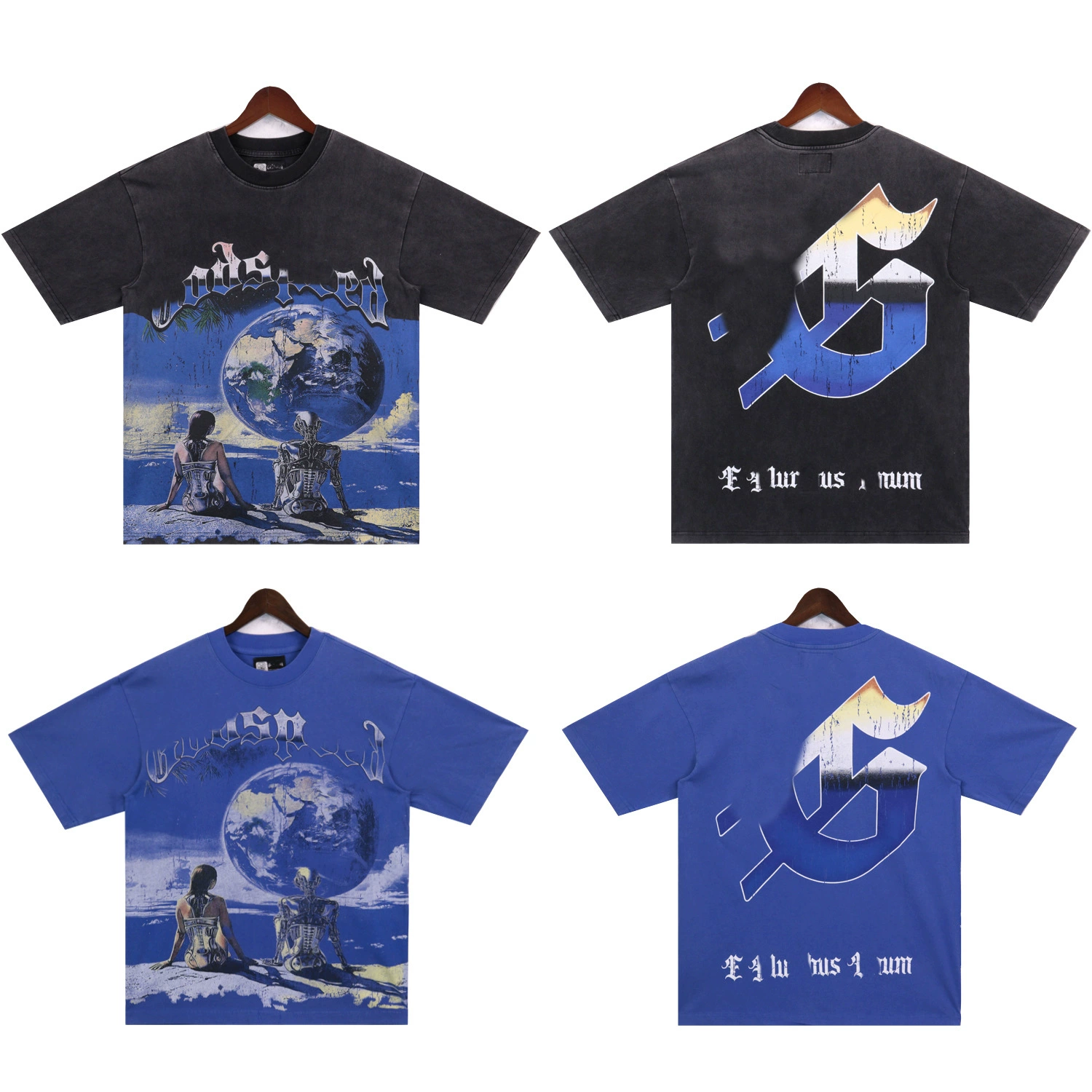 Американский прилив марки Godspeed моется футболка с технологией Earth Prw Футболка свободная спортивная досуг с короткими рукавами