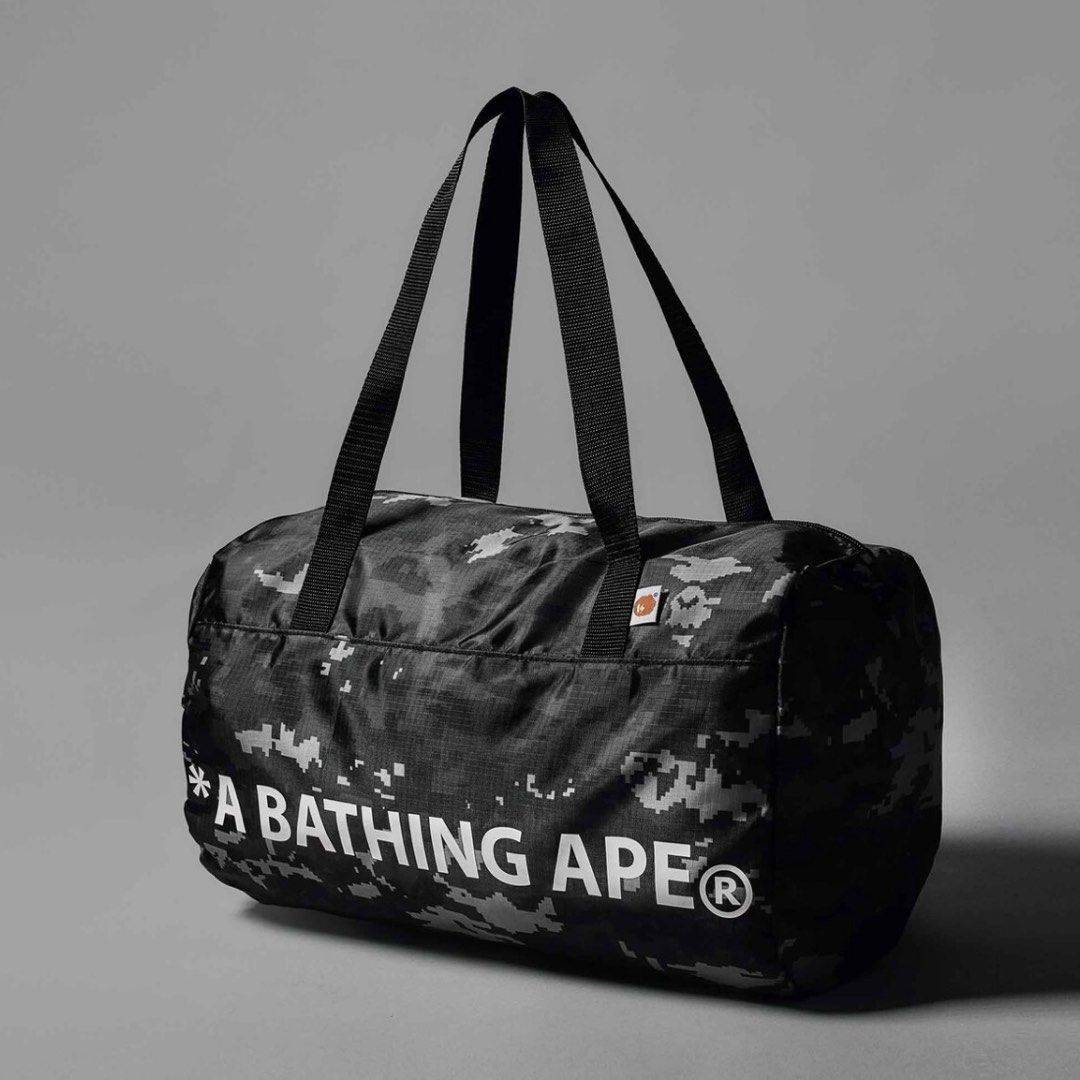 In-Stock Ape Camouflage Waterproof Cylindrical Large-Capacity Crossbody Bag Travel Tote Storage Bag Sports Bag Gym Bag