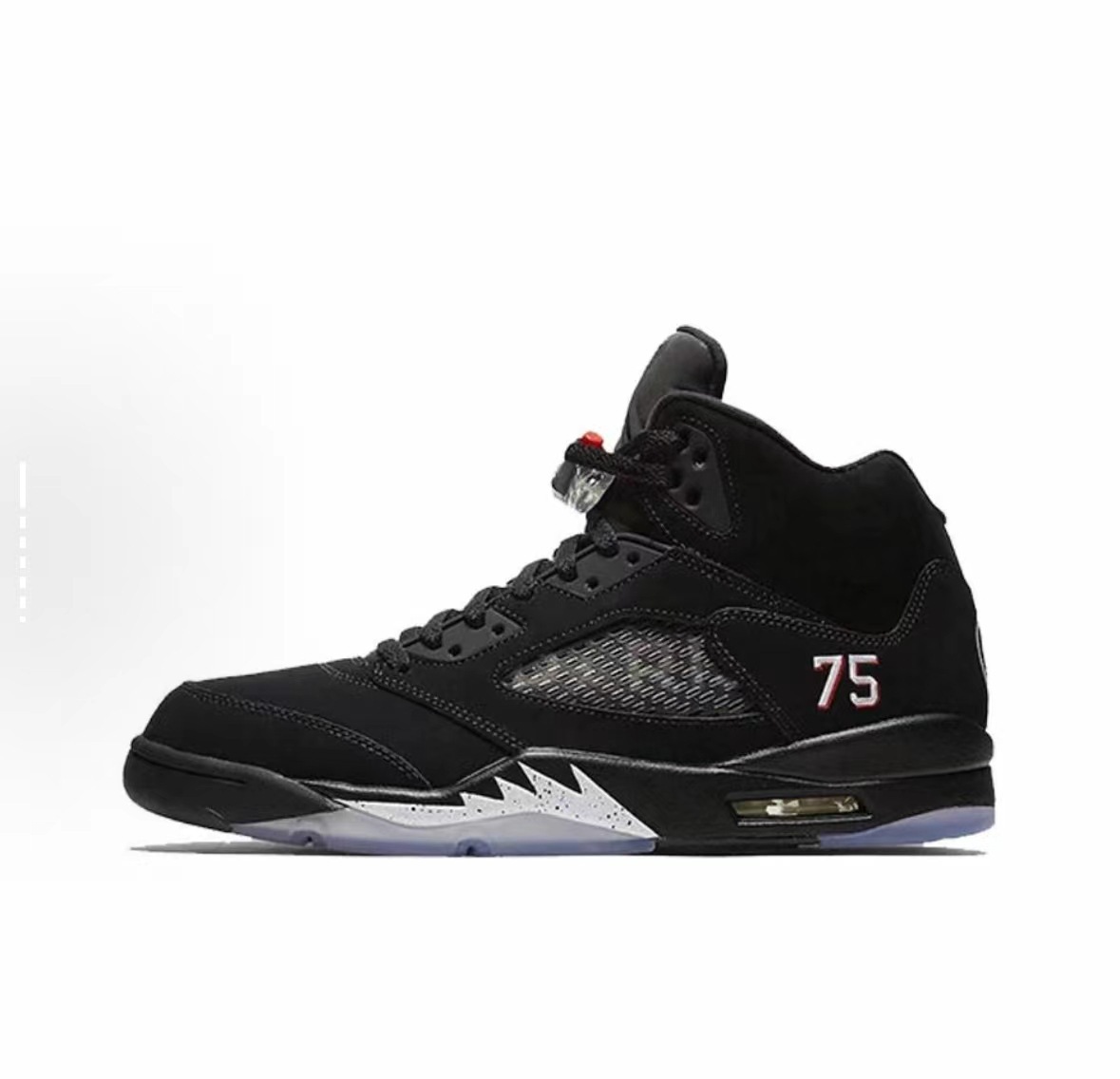 Pedidos de comercio exterior de fábrica de zapatos Putian AJ5 zapatos de baloncesto Liuchuan arce negro y blanco alas de cicada Jiao5 zapatillas de amortiguación de aire image 7
